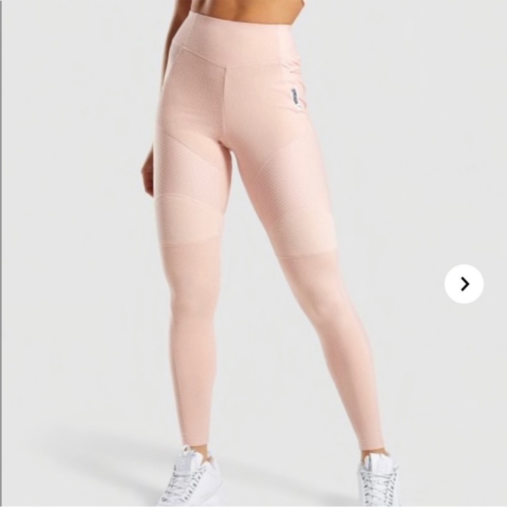 Gymshark Leggings True Texture, Pink Ombre, Large, 29" cold weather leggings